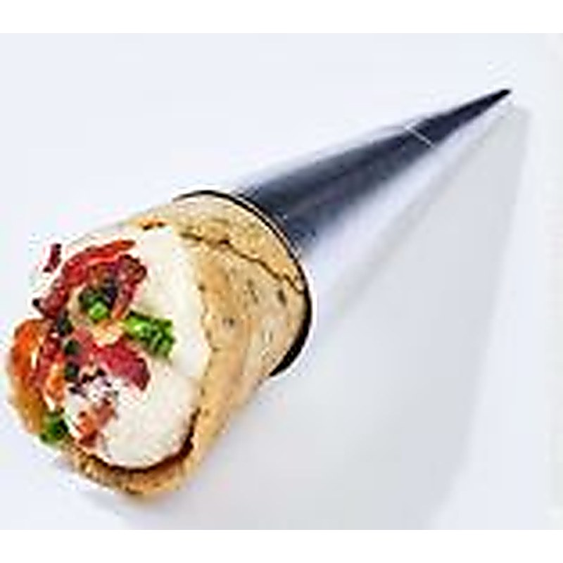 Cornet de crème de cèpes, pancetta et ciboulette