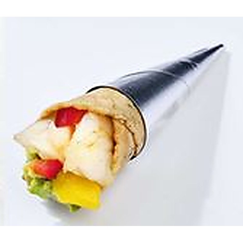 Cornet de gambas et guacamole