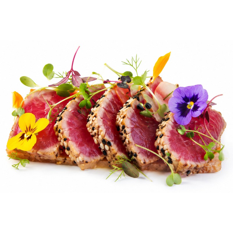 Tataki de thon fleuri