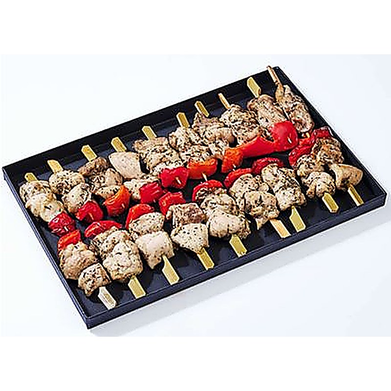Plateau de brochettes de volaille au citron mariné et poivron rouge