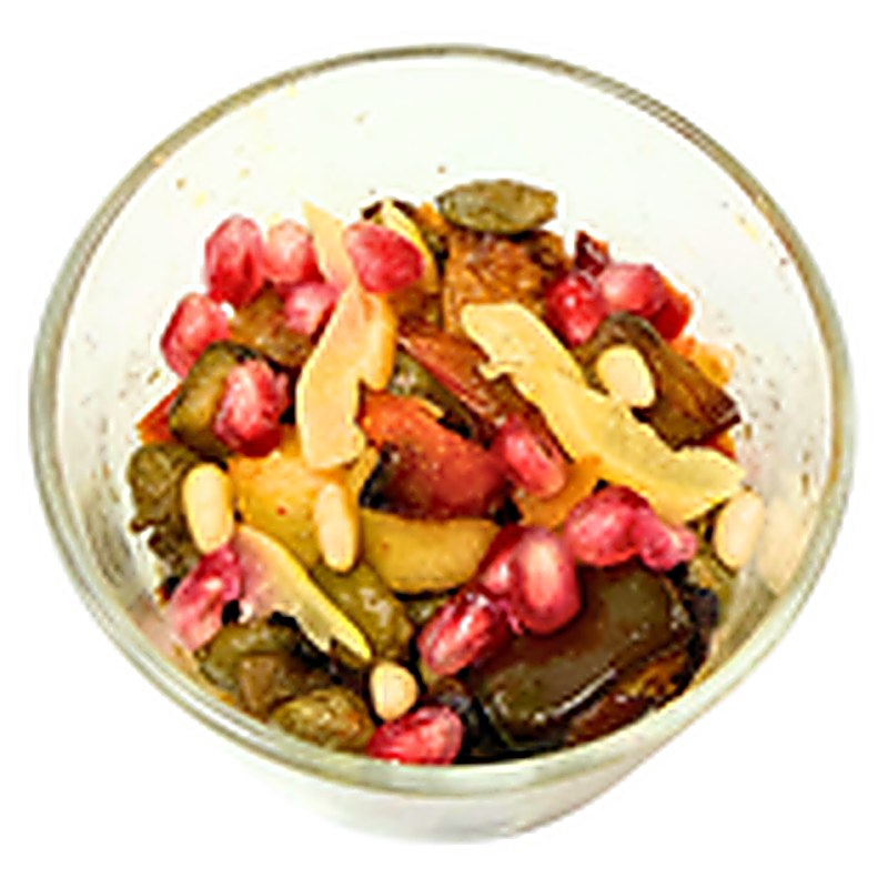 Caponata de légumes et grenade